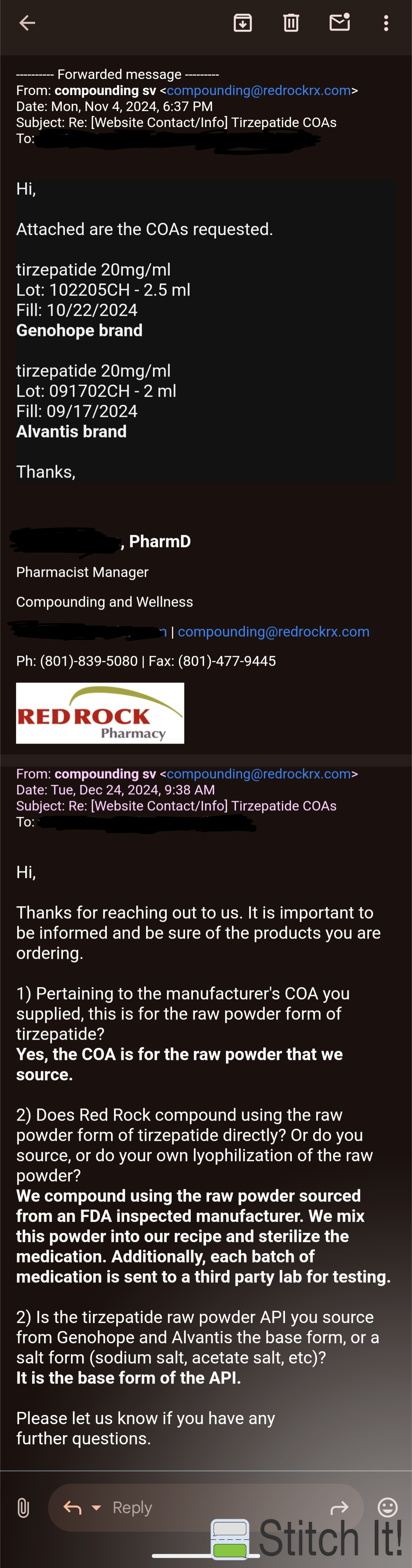 red rock pharmacy response